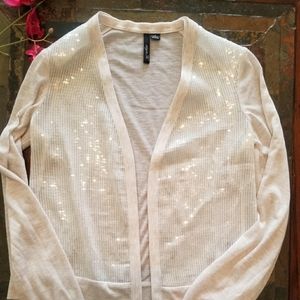 Aryn K embellished light weight cardigan M